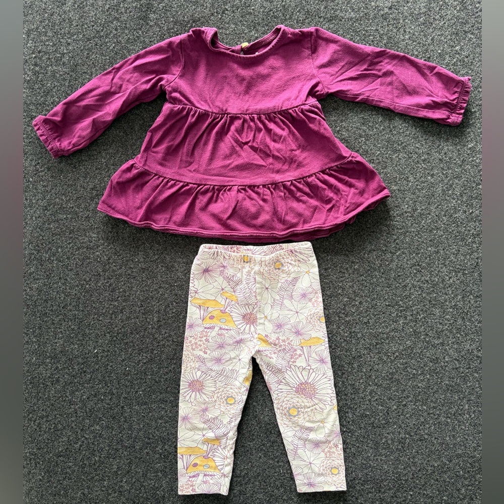 Burt's Bees Baby Outfit with Purple Accents